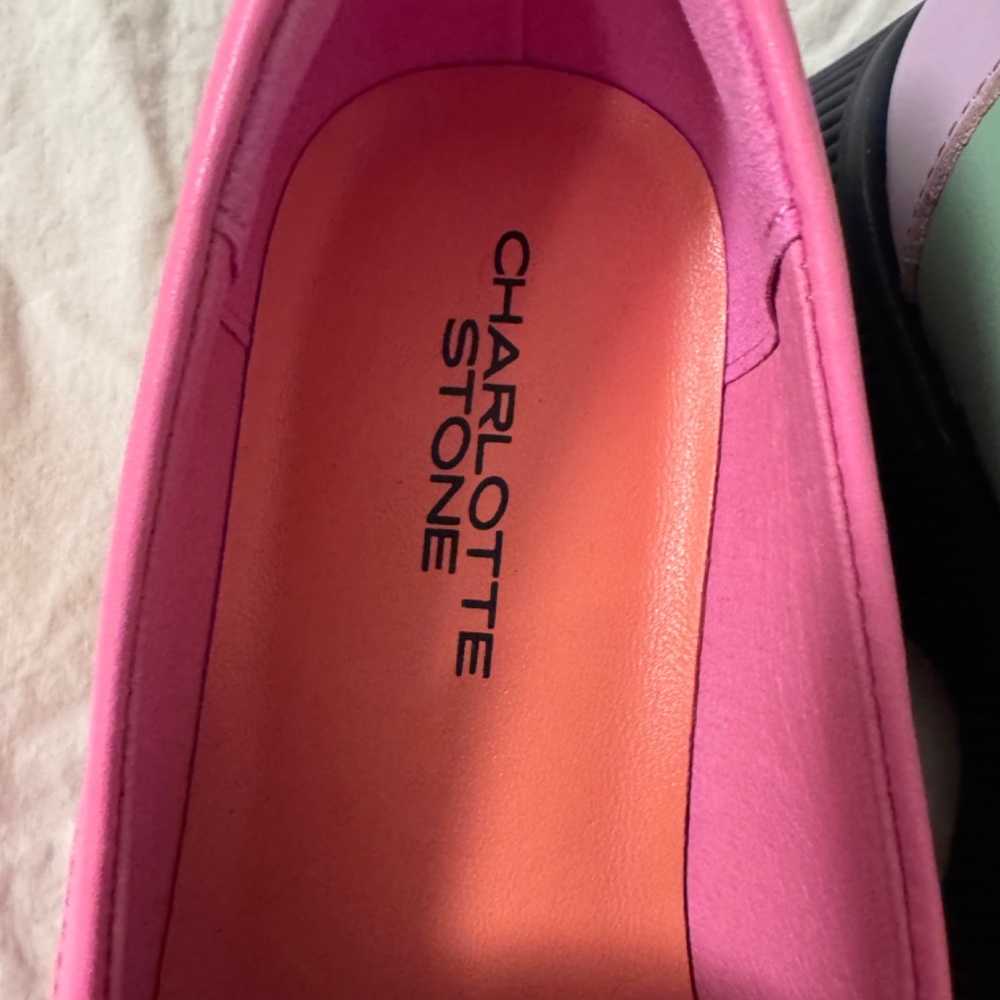 Charlotte Stone Adam Platform Loafers, Solimar Multicolor Mismatch - Size 8 - Picture 6 of 7